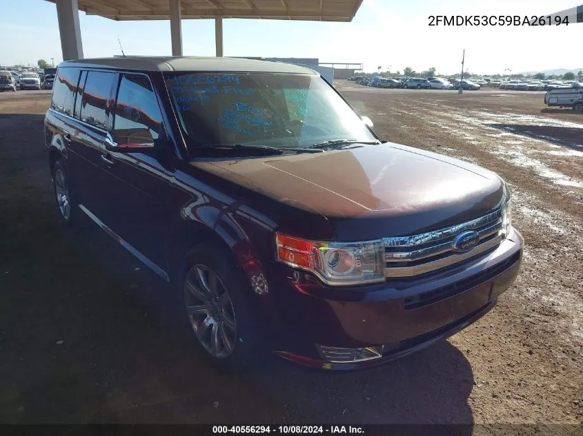 2009 Ford Flex Limited VIN: 2FMDK53C59BA26194 Lot: 40556294