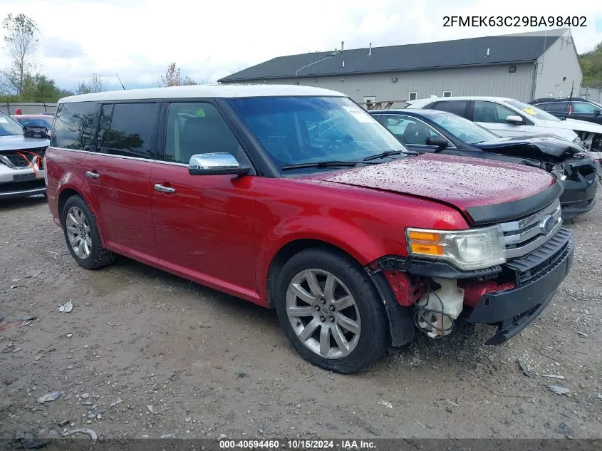 2009 Ford Flex Limited VIN: 2FMEK63C29BA98402 Lot: 40594460