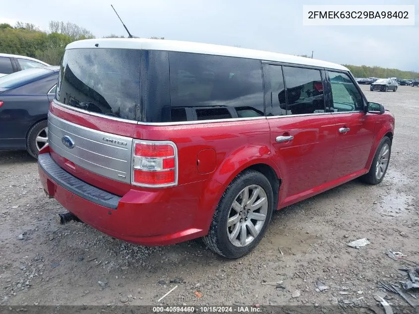 2009 Ford Flex Limited VIN: 2FMEK63C29BA98402 Lot: 40594460