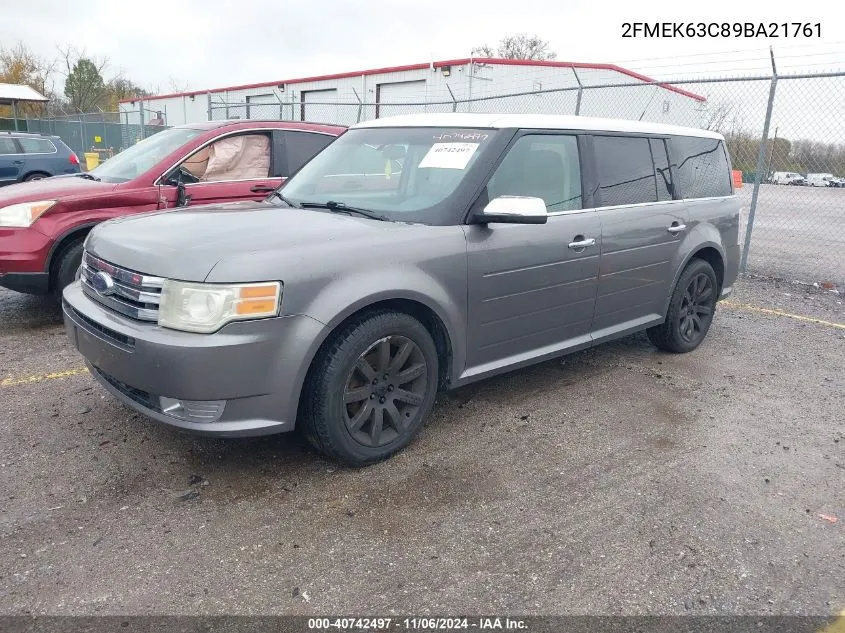 2009 Ford Flex Limited VIN: 2FMEK63C89BA21761 Lot: 40742497