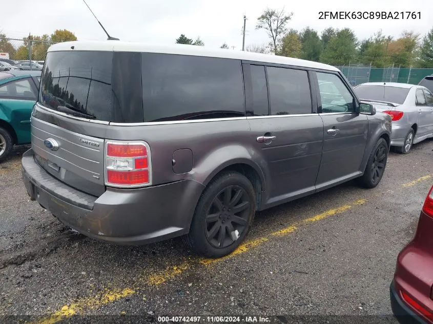 2009 Ford Flex Limited VIN: 2FMEK63C89BA21761 Lot: 40742497