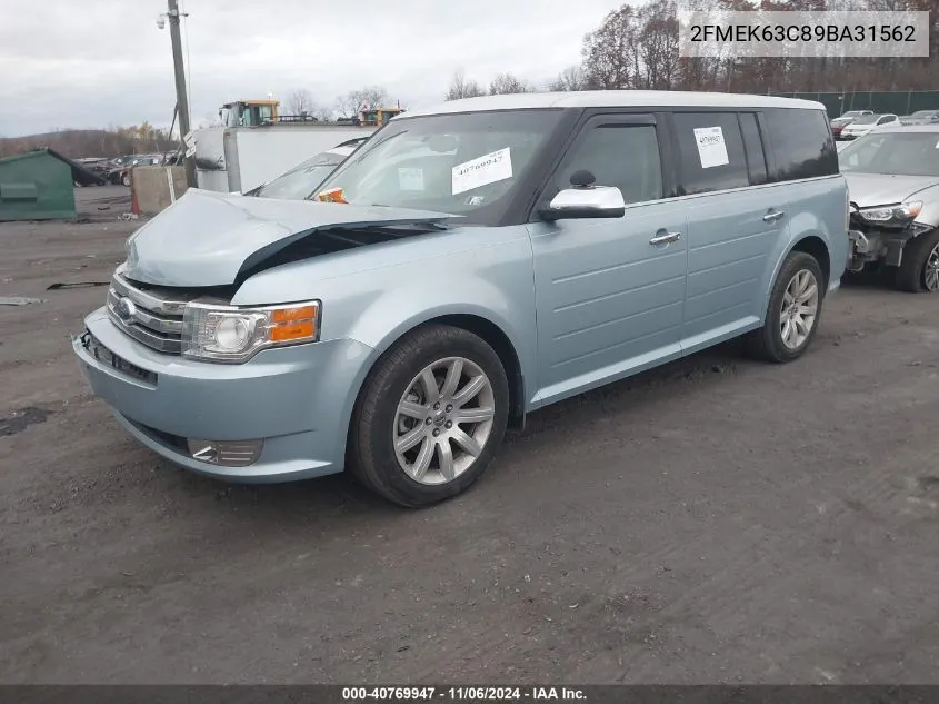 2009 Ford Flex Limited VIN: 2FMEK63C89BA31562 Lot: 40769947