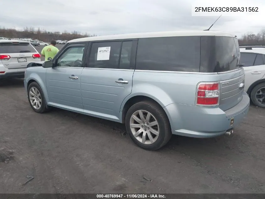 2009 Ford Flex Limited VIN: 2FMEK63C89BA31562 Lot: 40769947