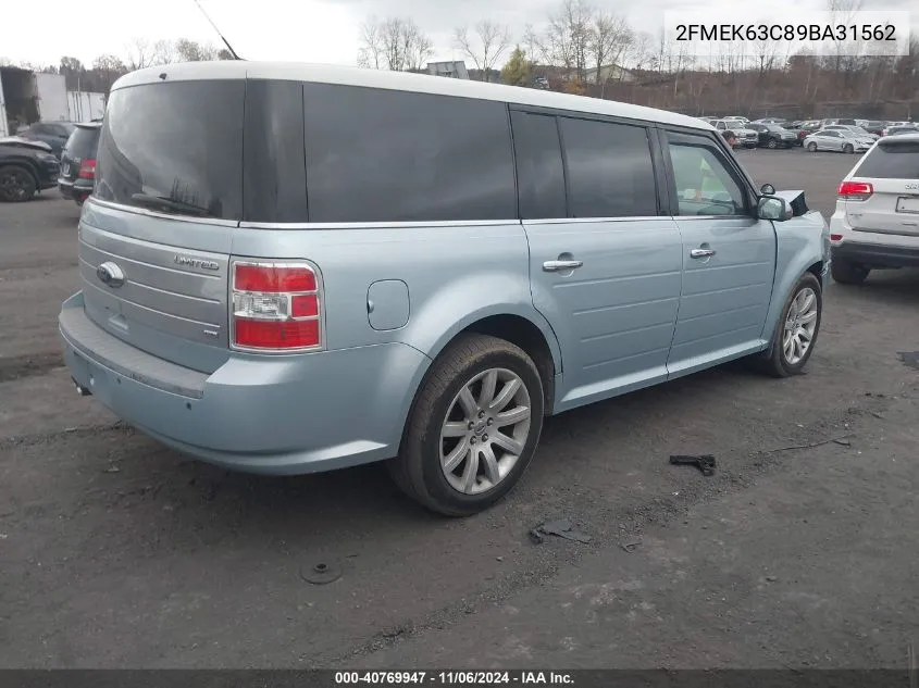 2009 Ford Flex Limited VIN: 2FMEK63C89BA31562 Lot: 40769947