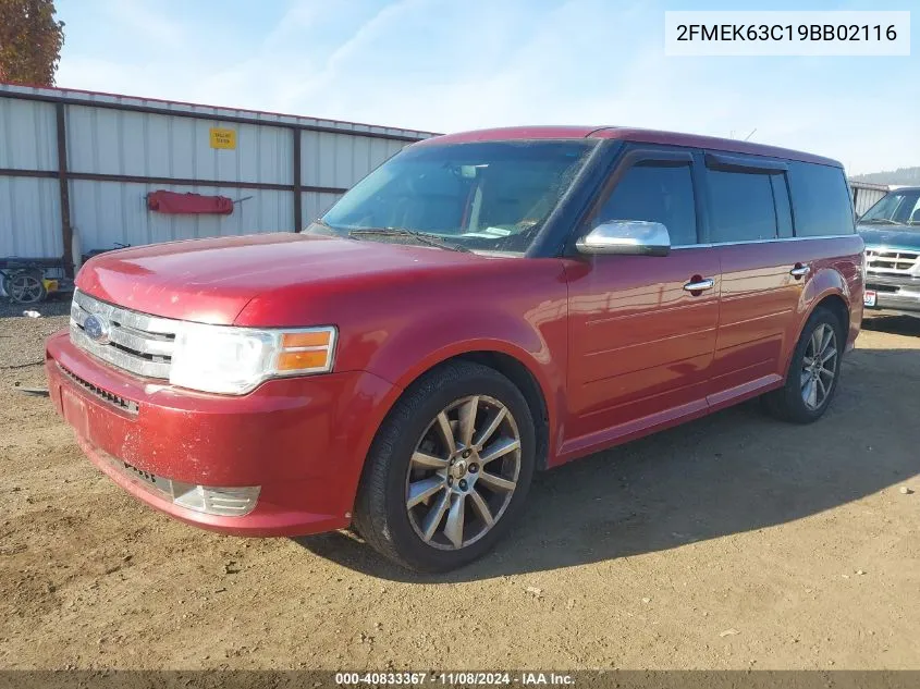 2009 Ford Flex Limited VIN: 2FMEK63C19BB02116 Lot: 40833367