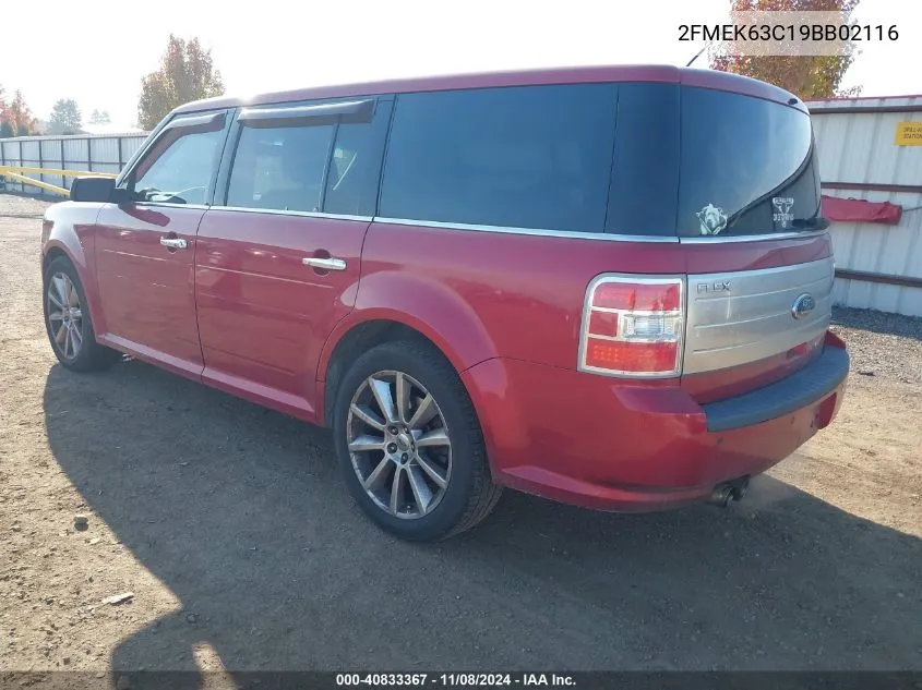 2009 Ford Flex Limited VIN: 2FMEK63C19BB02116 Lot: 40833367