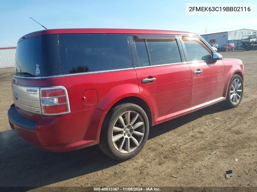 2009 Ford Flex Limited VIN: 2FMEK63C19BB02116 Lot: 40833367