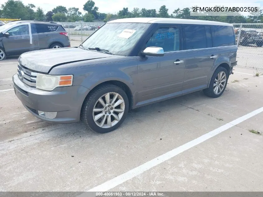 2010 Ford Flex Limited VIN: 2FMGK5DC7ABD02505 Lot: 40051983