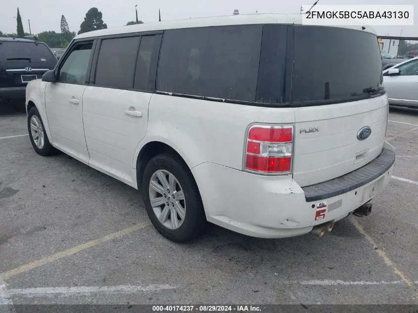 2010 Ford Flex Se VIN: 2FMGK5BC5ABA43130 Lot: 40174237