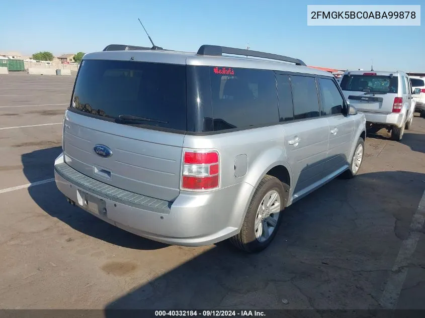 2010 Ford Flex Se VIN: 2FMGK5BC0ABA99878 Lot: 40332184