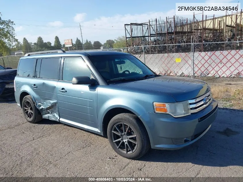 2010 Ford Flex Se VIN: 2FMGK5BC2ABA34546 Lot: 40506403