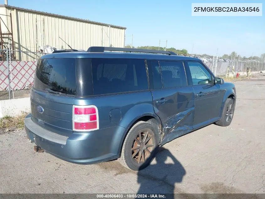 2010 Ford Flex Se VIN: 2FMGK5BC2ABA34546 Lot: 40506403