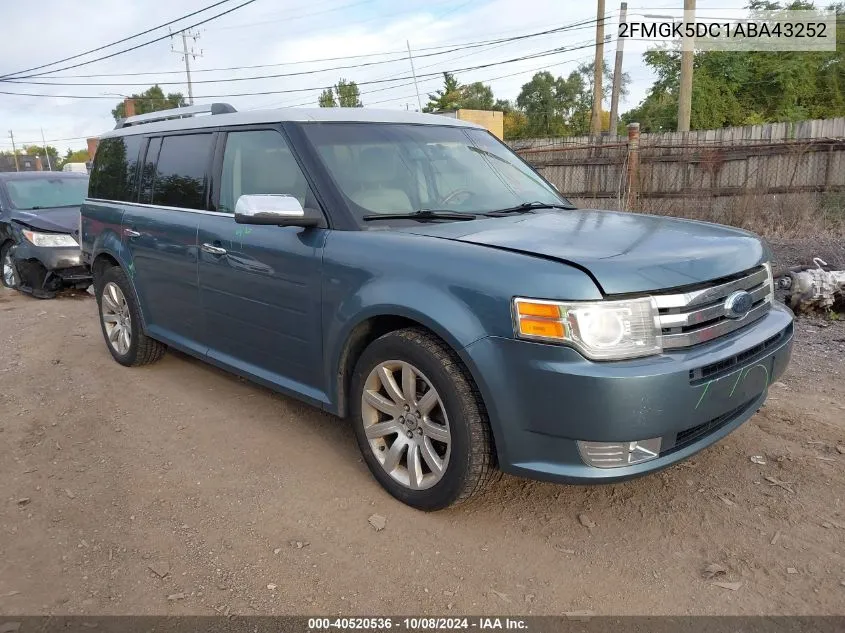 2010 Ford Flex Limited VIN: 2FMGK5DC1ABA43252 Lot: 40520536