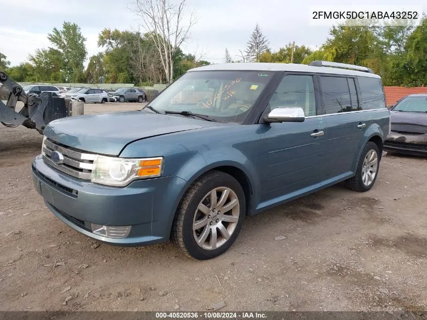 2010 Ford Flex Limited VIN: 2FMGK5DC1ABA43252 Lot: 40520536