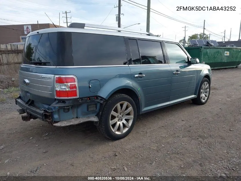 2010 Ford Flex Limited VIN: 2FMGK5DC1ABA43252 Lot: 40520536