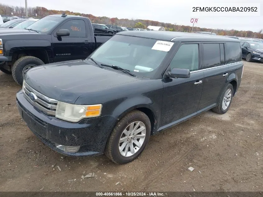 2010 Ford Flex Sel VIN: 2FMGK5CC0ABA20952 Lot: 40561866