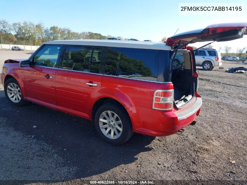 2010 Ford Flex Sel VIN: 2FMGK5CC7ABB14195 Lot: 40622888