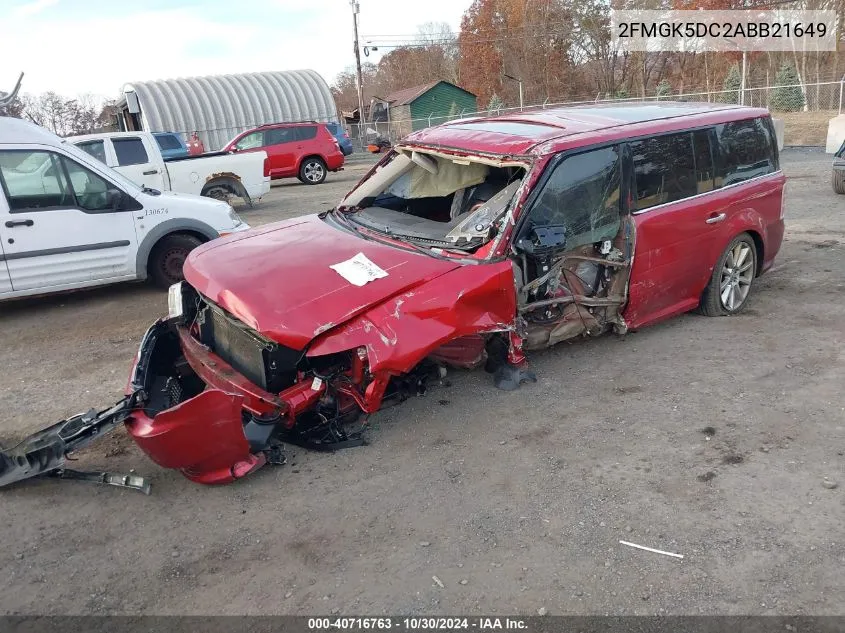 2010 Ford Flex Limited VIN: 2FMGK5DC2ABB21649 Lot: 40716763