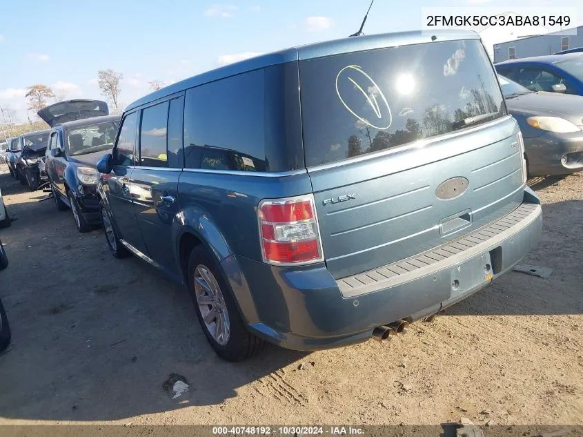 2FMGK5CC3ABA81549 2010 Ford Flex Sel