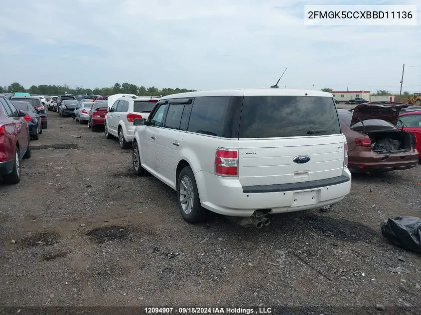 2FMGK5CCXBBD11136 2011 Ford Flex Sel