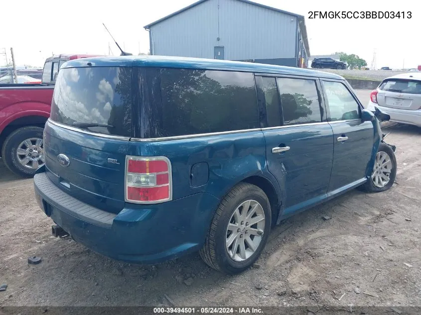 2FMGK5CC3BBD03413 2011 Ford Flex Sel