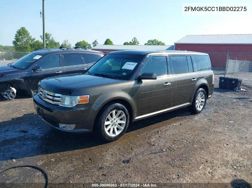 2011 Ford Flex Sel VIN: 2FMGK5CC1BBD02275 Lot: 39886083