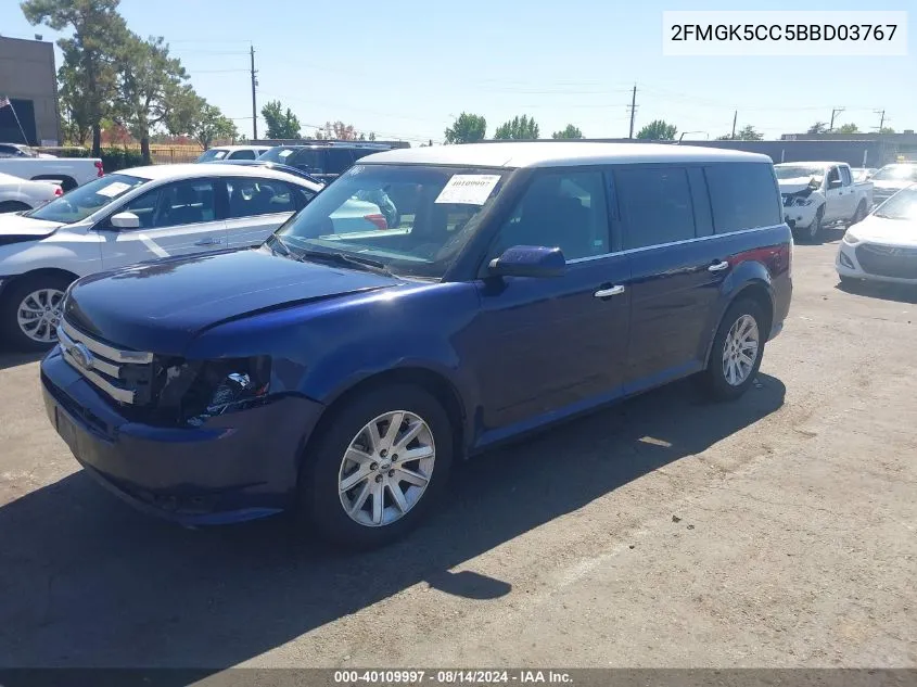 2FMGK5CC5BBD03767 2011 Ford Flex Sel