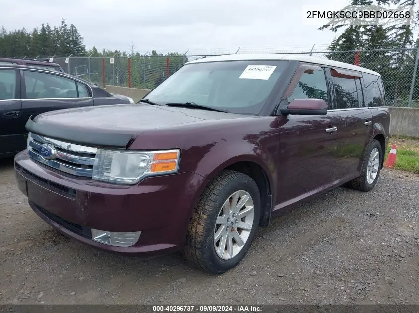 2011 Ford Flex Sel VIN: 2FMGK5CC9BBD02668 Lot: 40296737