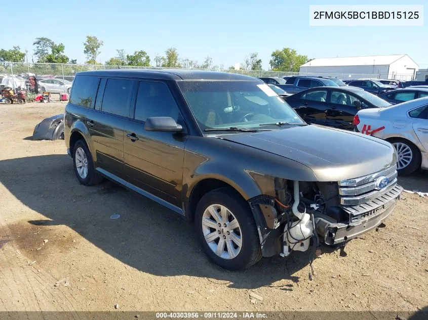 2011 Ford Flex Se VIN: 2FMGK5BC1BBD15125 Lot: 40303956