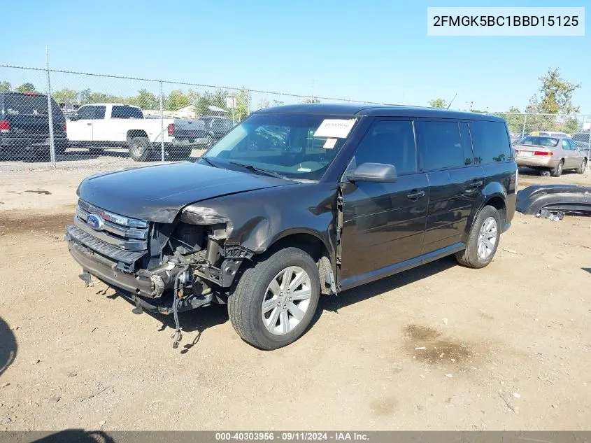 2011 Ford Flex Se VIN: 2FMGK5BC1BBD15125 Lot: 40303956