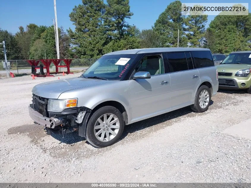 2FMGK5CC0BBD27216 2011 Ford Flex Sel