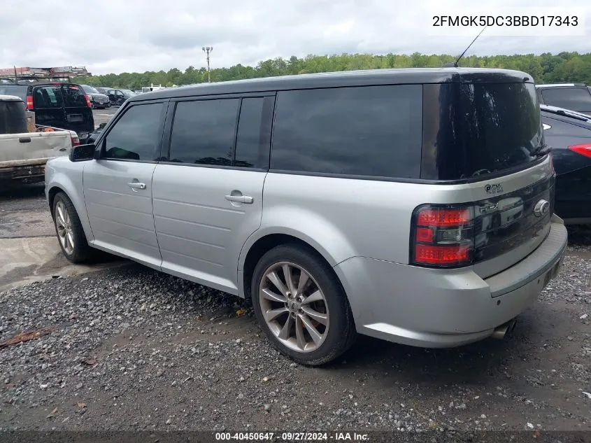 2011 Ford Flex Titanium VIN: 2FMGK5DC3BBD17343 Lot: 40450647