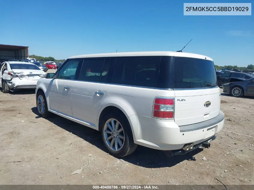 2011 Ford Flex Sel VIN: 2FMGK5CC5BBD19029 Lot: 40458786