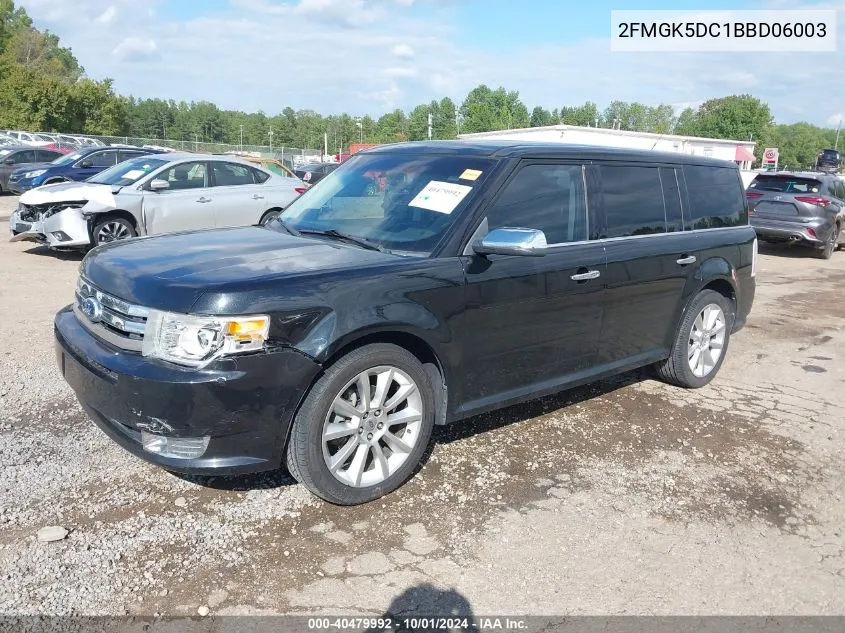 2011 Ford Flex Limited VIN: 2FMGK5DC1BBD06003 Lot: 40479992