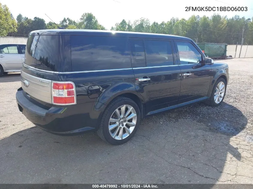 2011 Ford Flex Limited VIN: 2FMGK5DC1BBD06003 Lot: 40479992