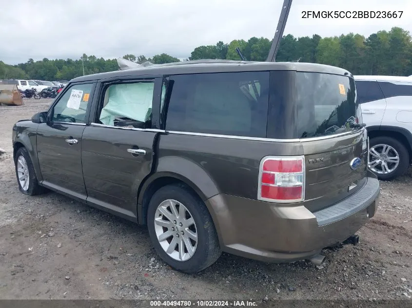 2011 Ford Flex Sel VIN: 2FMGK5CC2BBD23667 Lot: 40494780