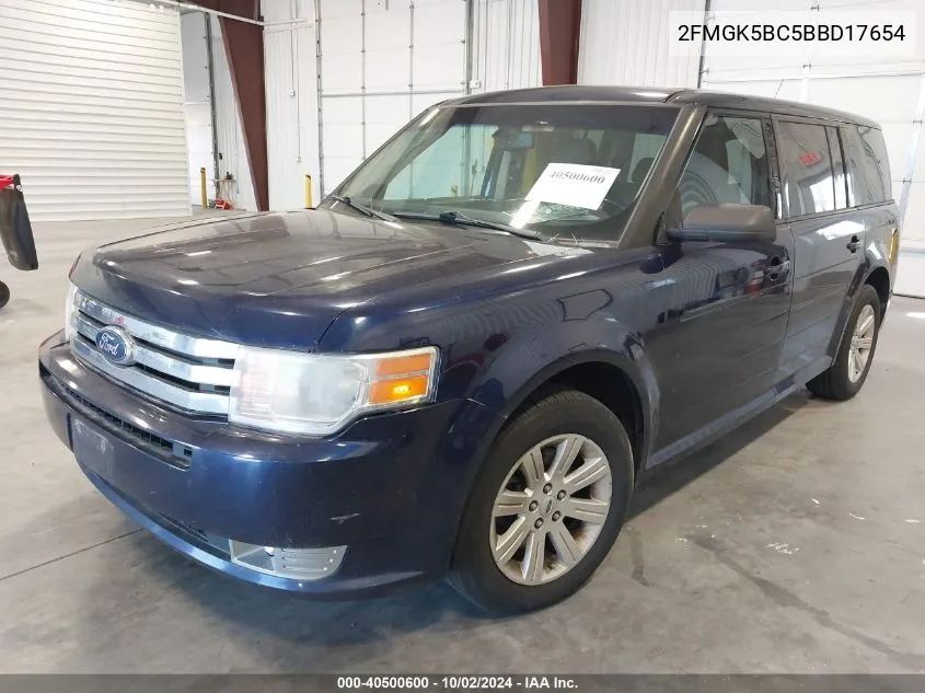 2011 Ford Flex Se VIN: 2FMGK5BC5BBD17654 Lot: 40500600