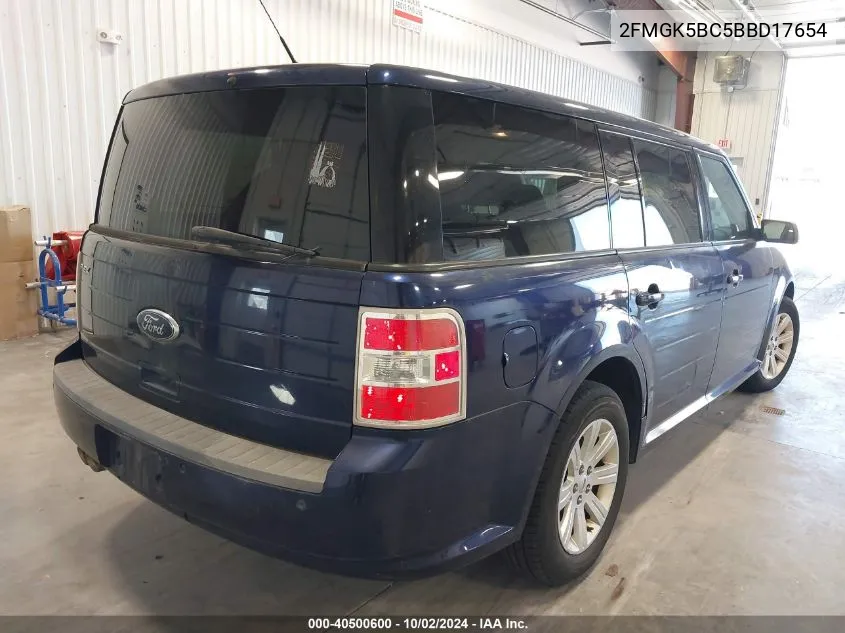 2011 Ford Flex Se VIN: 2FMGK5BC5BBD17654 Lot: 40500600