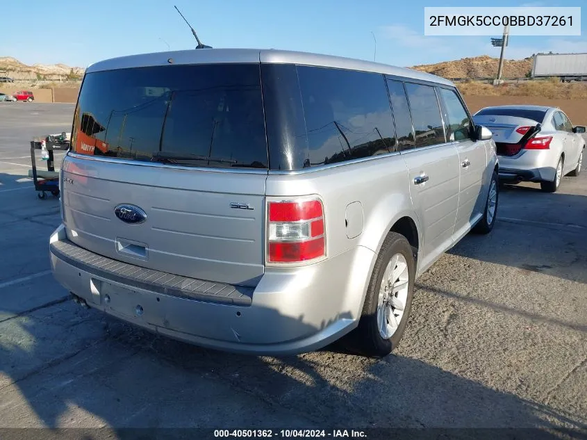 2011 Ford Flex Sel VIN: 2FMGK5CC0BBD37261 Lot: 40501362