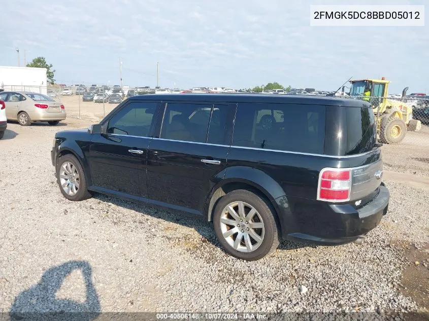 2011 Ford Flex Limited VIN: 2FMGK5DC8BBD05012 Lot: 40506148