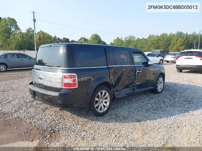 2011 Ford Flex Limited VIN: 2FMGK5DC8BBD05012 Lot: 40506148