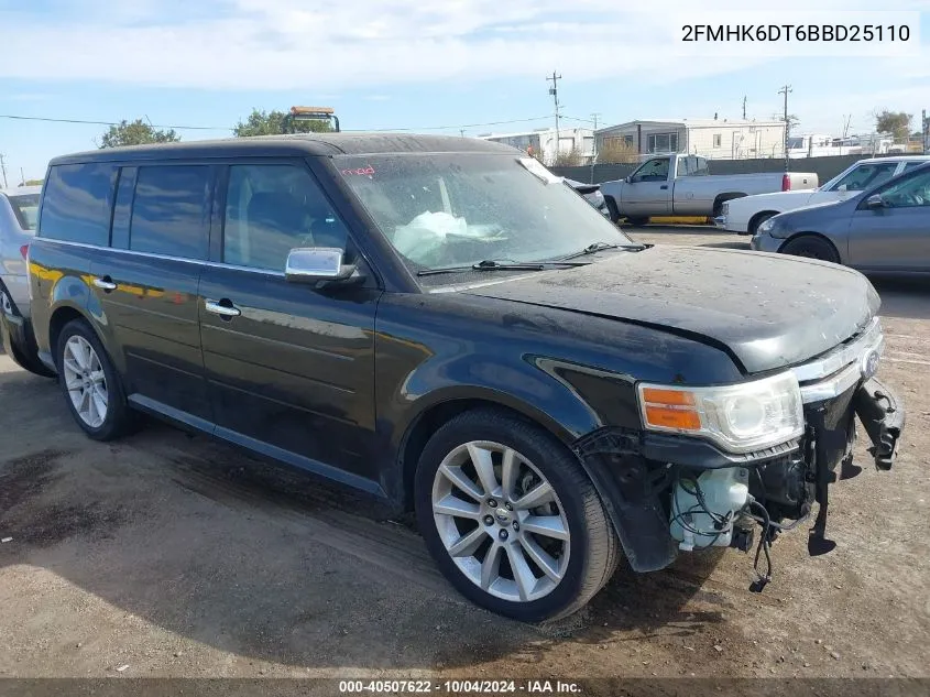 2011 Ford Flex Limited VIN: 2FMHK6DT6BBD25110 Lot: 40507622