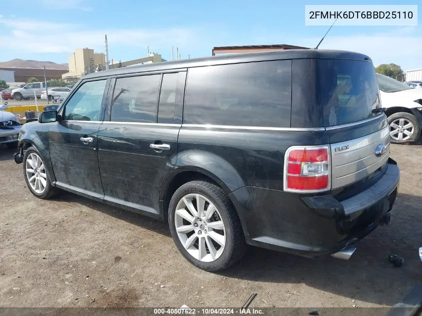 2011 Ford Flex Limited VIN: 2FMHK6DT6BBD25110 Lot: 40507622