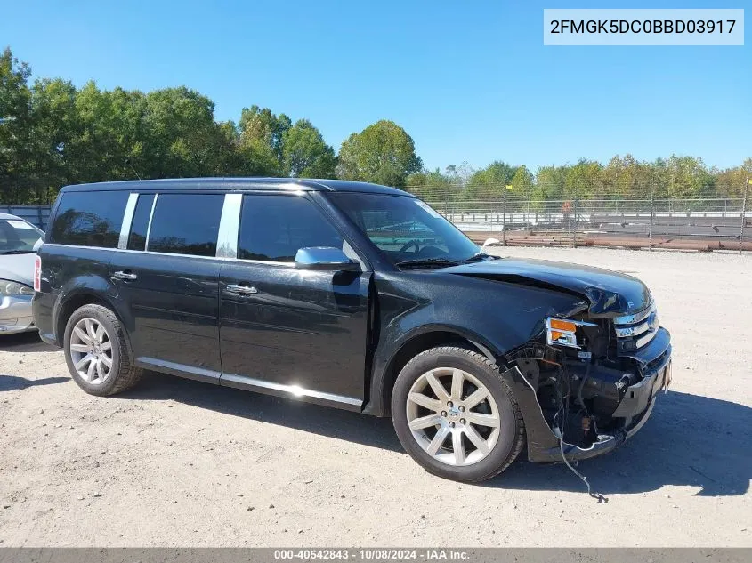 2011 Ford Flex Limited VIN: 2FMGK5DC0BBD03917 Lot: 40542843