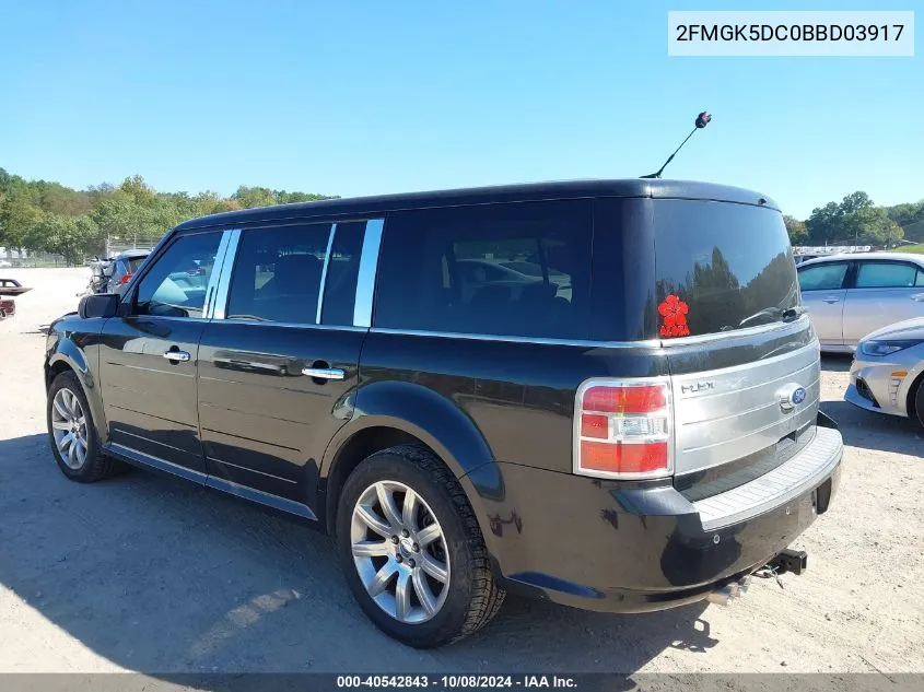 2011 Ford Flex Limited VIN: 2FMGK5DC0BBD03917 Lot: 40542843