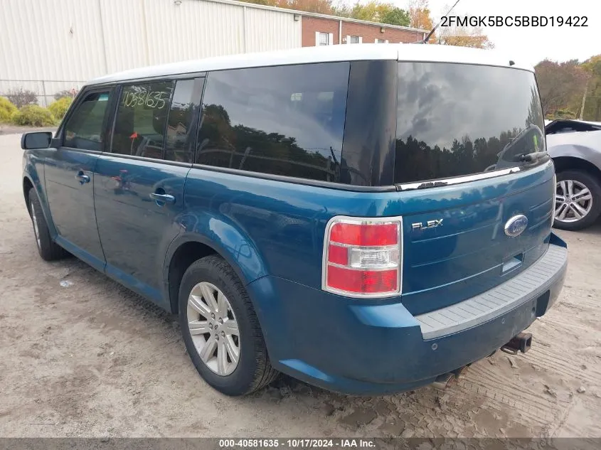 2011 Ford Flex Se VIN: 2FMGK5BC5BBD19422 Lot: 40581635