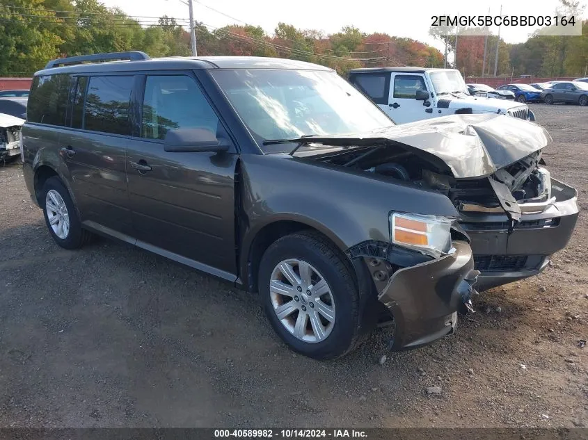 2011 Ford Flex Se VIN: 2FMGK5BC6BBD03164 Lot: 40589982