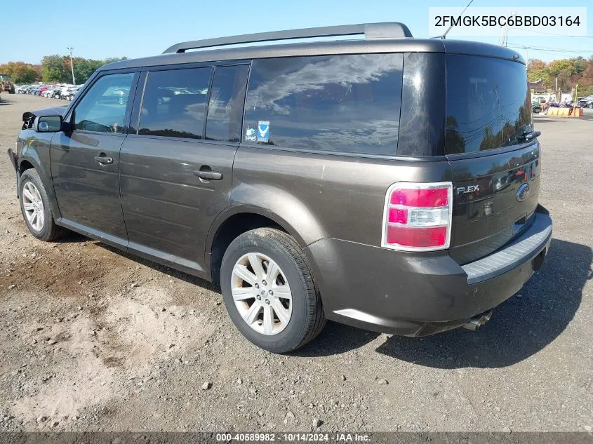 2011 Ford Flex Se VIN: 2FMGK5BC6BBD03164 Lot: 40589982