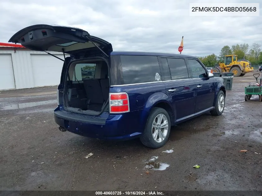 2011 Ford Flex Limited VIN: 2FMGK5DC4BBD05668 Lot: 40603725