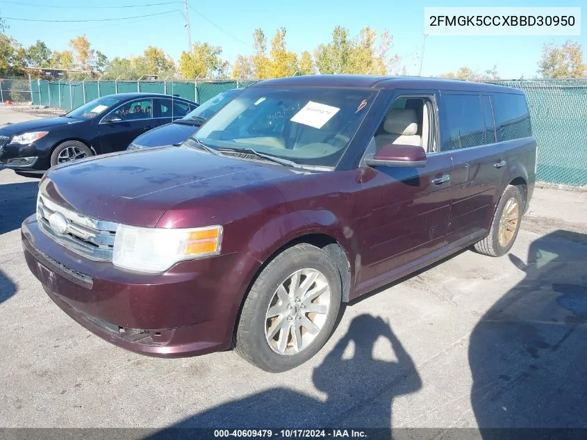 2011 Ford Flex Sel VIN: 2FMGK5CCXBBD30950 Lot: 40609479